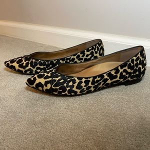 Vionic leopard print calf hair flat